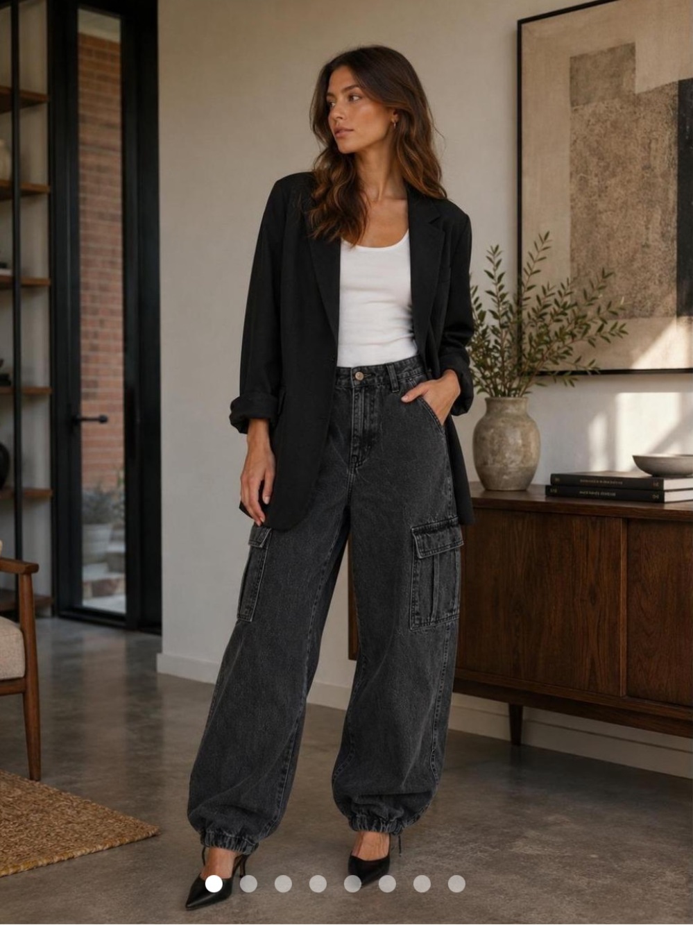 Levi's Women's Black Washed '94 Baggy Jeans